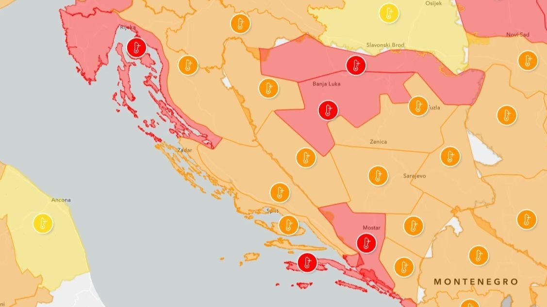 BiH ulazi u novi val vrućine, za Hercegovinu i sjever zemlje prognozirane temperature do 43 stupnja