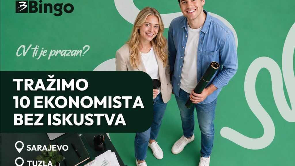 Bingo otvorio deset pozicija za ekonomiste bez radnog iskustva