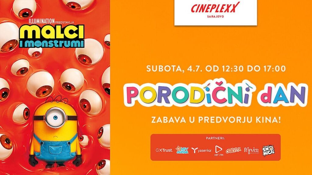 Cineplexx Sarajevo 4. srpnja organizira Porodični dan uz film „Malci i monstrumi“