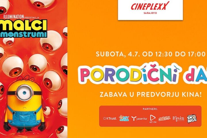 Cineplexx Sarajevo 4. srpnja organizira Porodični dan uz film „Malci i monstrumi“