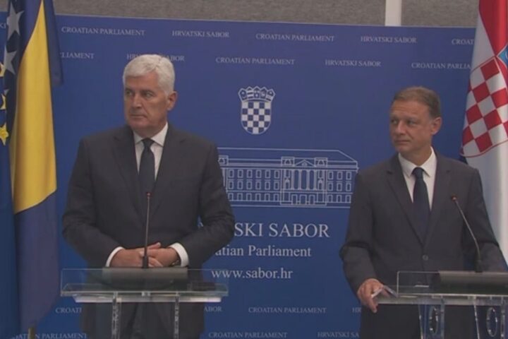 Čović i Jandroković u Zagrebu razgovarali o položaju Hrvata u BiH i europskom putu zemlje