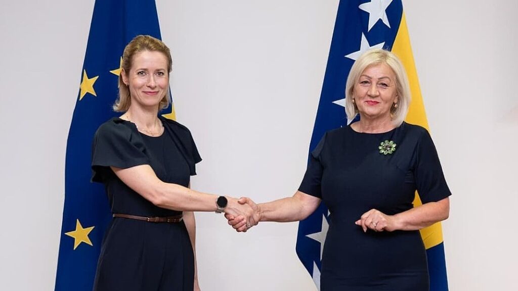 Kallas i Krišto razgovarale u Sarajevu: Potrebno još nekoliko koraka za službeni početak pregovora s EU