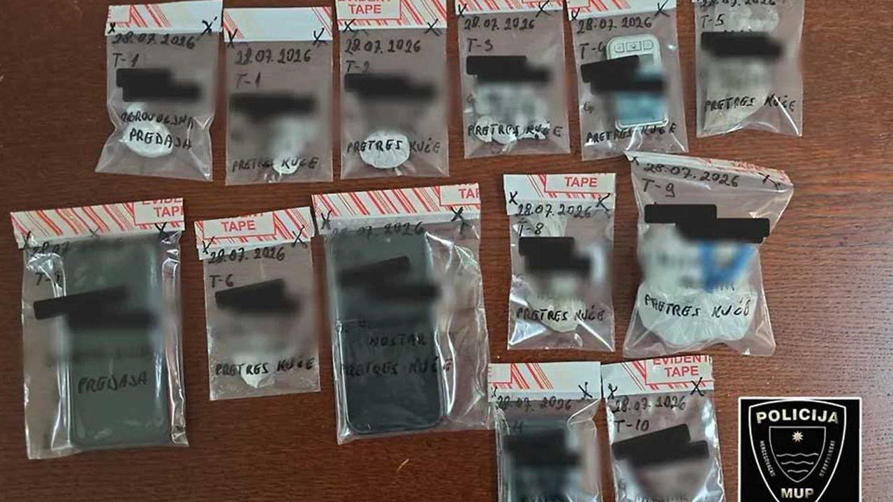 Mostar: Uhićen 31-godišnjak, pronađeni kokain, heroin i digitalne vage
