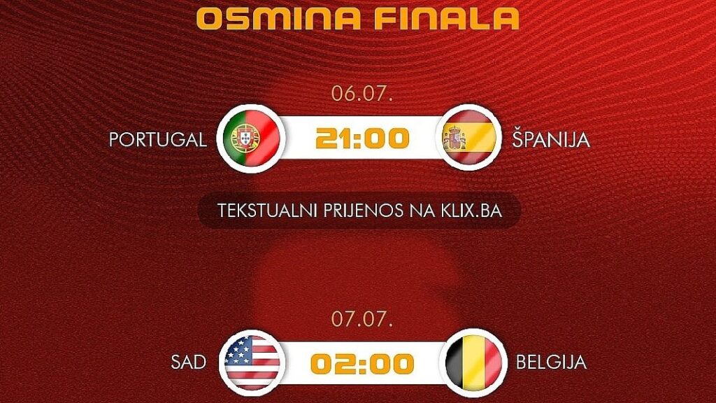 Portugal i Španija otvaraju derbi osmine finala, SAD čeka Belgiju u Seattleu