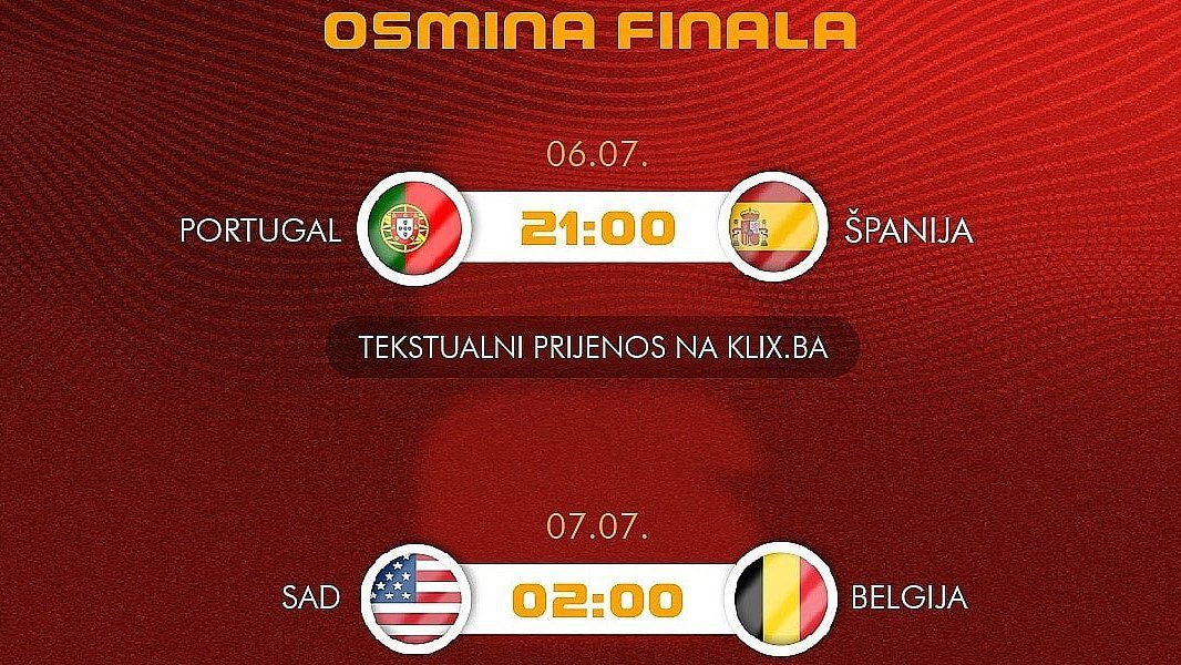 Portugal i Španija otvaraju derbi osmine finala, SAD čeka Belgiju u Seattleu