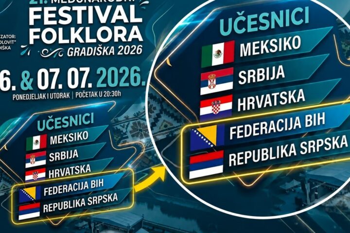 Poster festivala u Gradišci izazvao reakcije zbog prikaza BiH i entiteta