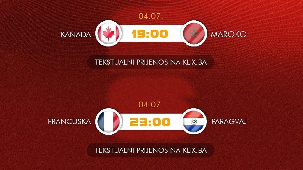Sedmi dan nokaut faze SP-a: Kanada protiv Maroka za četvrtfinale, Francuska favorit protiv Paragvaja