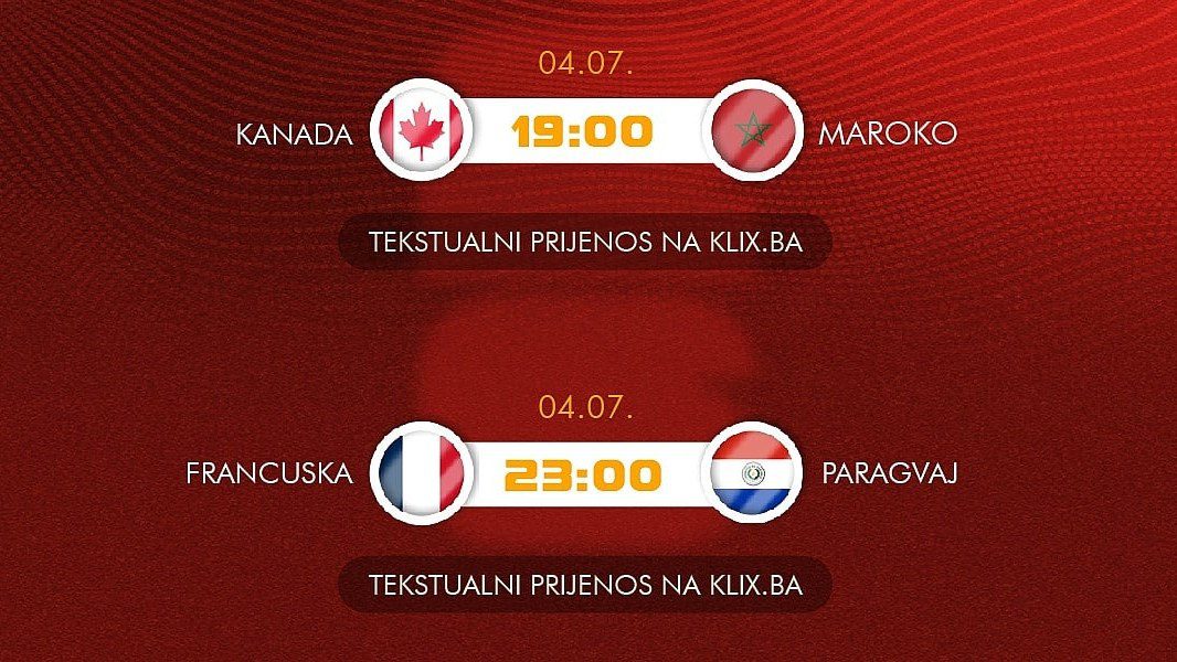 Sedmi dan nokaut faze SP-a: Kanada protiv Maroka za četvrtfinale, Francuska favorit protiv Paragvaja