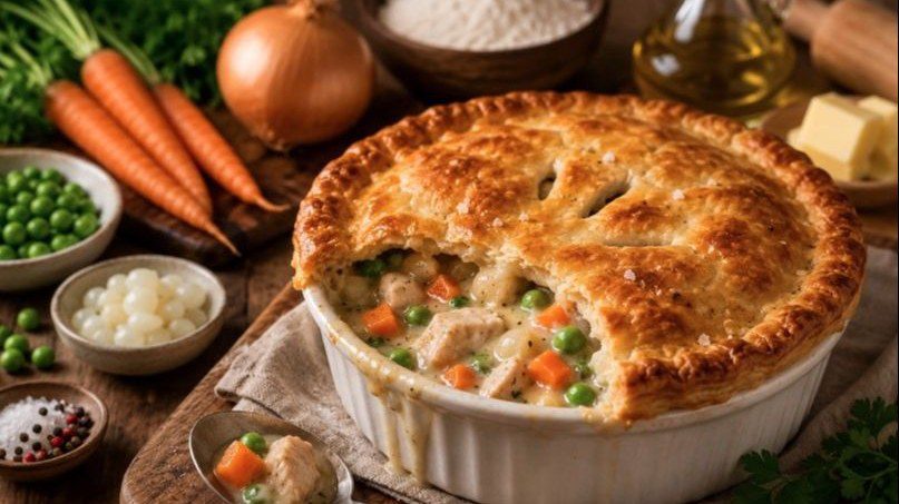 Tradicionalna pita s piletinom s hrskavom koricom i sočnim punjenjem