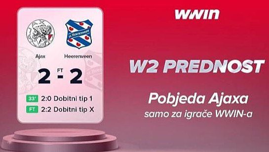 Ajax i Feyenoord ispustili dva gola prednosti, WWIN-ova promocija odlučila tikete