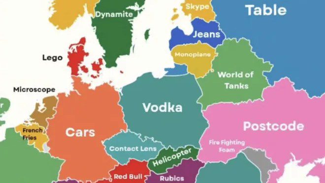 GeoMapped objavio kartu Evrope po izumima: BiH označena kao „poljoprivreda“