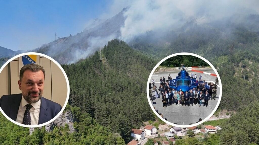 Navodi o helikopteru MUP-a KS izazvali nove prijepore dok je Konjic zahvaćen požarima