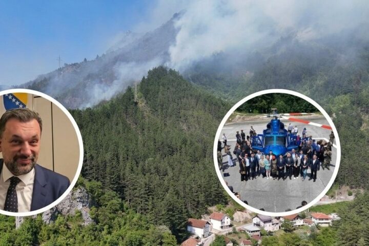 Navodi o helikopteru MUP-a KS izazvali nove prijepore dok je Konjic zahvaćen požarima