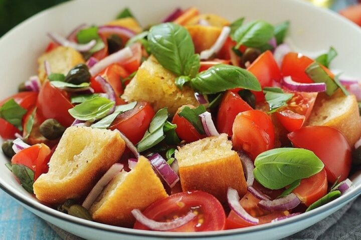 Panzanella: salata od starog hljeba, paradajza i maslina za lagani ljetni obrok