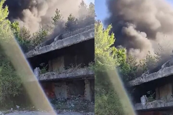 Požar u Bugojnu: gori nekadašnja Titova vila, uzrok još nije poznat
